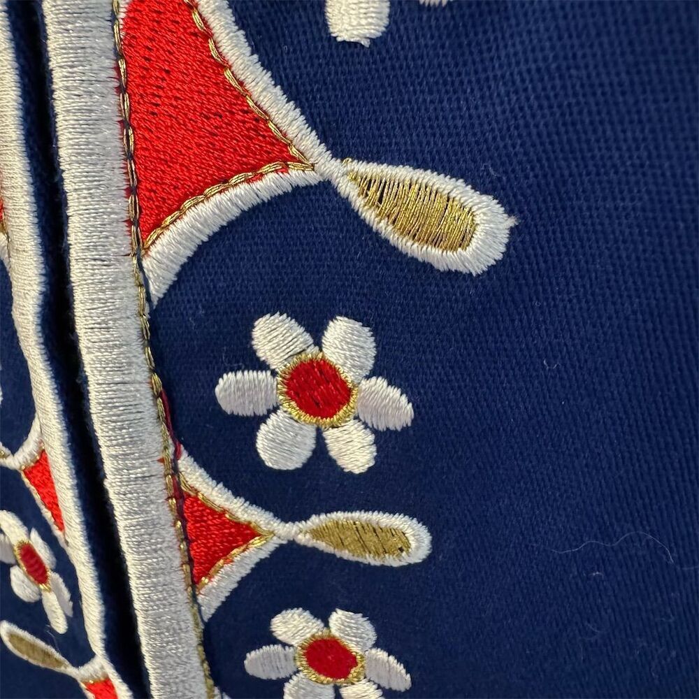 Bob Mackie Wearable Art Blue Embroidered Cutout Jacket Women's Size XS - Picture 6 of 15